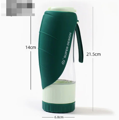 2-in-1 Portable Dog Water Bottle & Food Bowl
